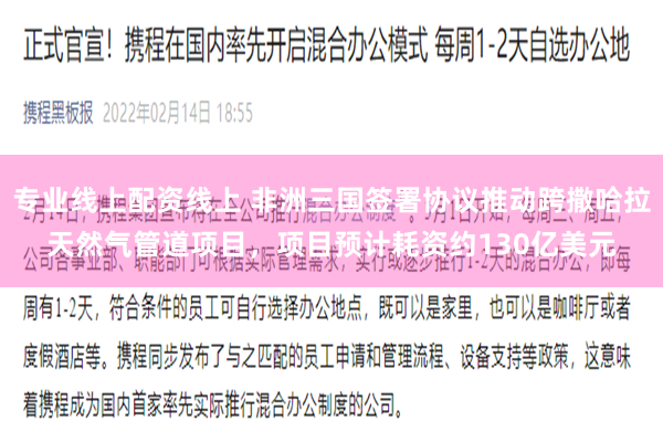 专业线上配资线上 非洲三国签署协议推动跨撒哈拉天然气管道项目，项目预计耗资约130亿美元