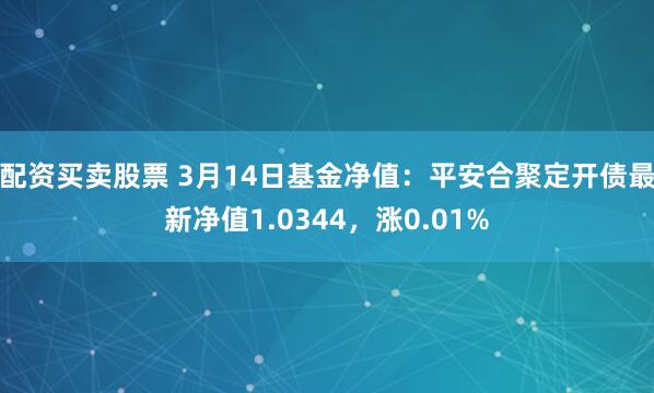 配资买卖股票 3月14日基金净值：平安合聚定开债最新净值1.0344，涨0.01%